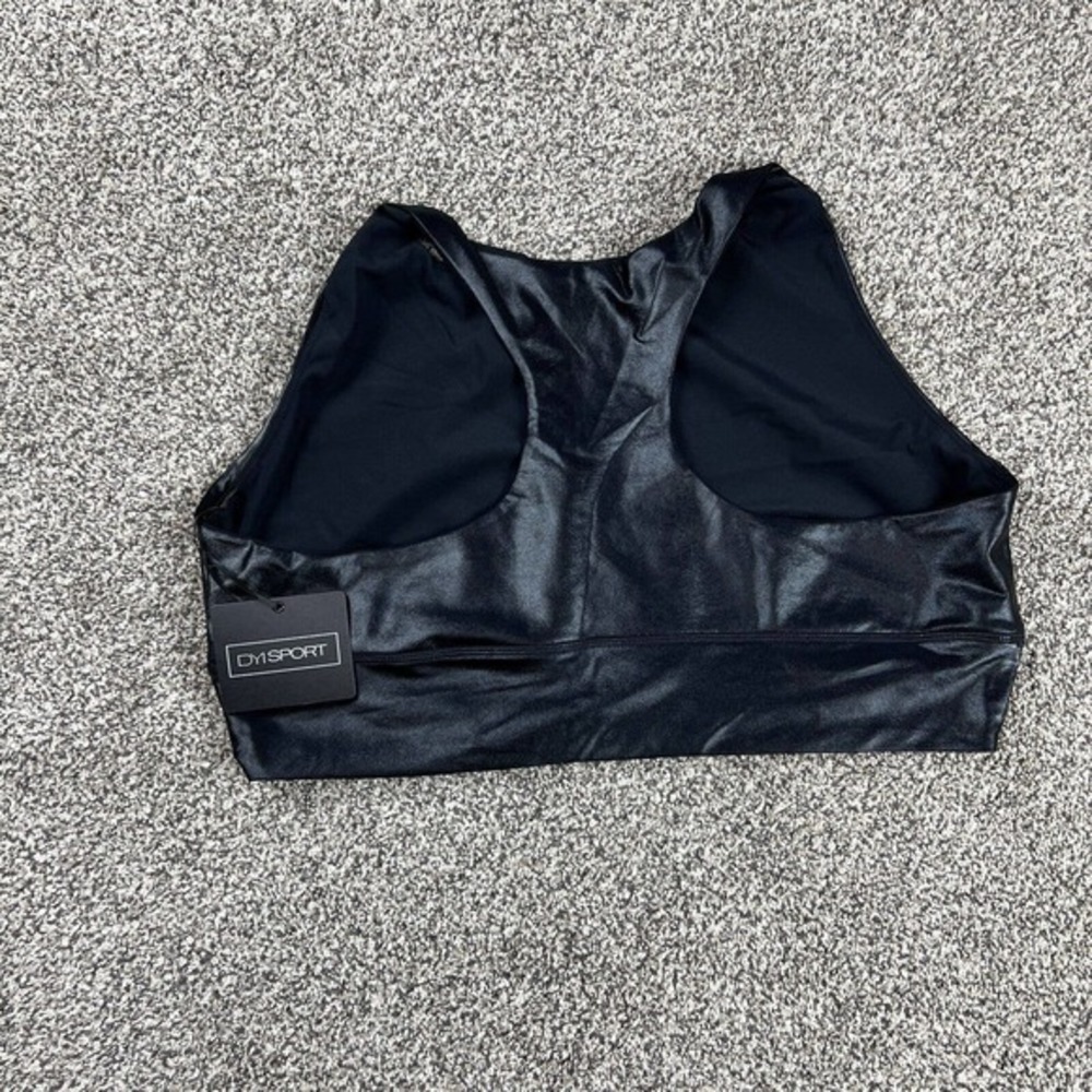 DYI Sports Bra Women’s Size 1X Black Define Your Inspiration Shimmer Stretch - Picture 3 of 7